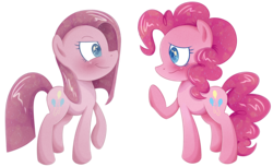 Size: 4400x2700 | Tagged: safe, artist:patchnpaw, pinkie pie, g4, duality, pinkamena diane pie, simple background, transparent background, wingding eyes