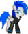 Size: 3185x3845 | Tagged: safe, artist:outlawedtofu, oc, oc only, oc:sapphire sights, pegasus, pony, 2017 community collab, derpibooru community collaboration, clothes, high res, piercing, simple background, solo, transparent background, vector