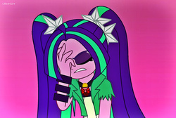 Size: 600x404 | Tagged: safe, artist:php198, aria blaze, equestria girls, g4, facepalm