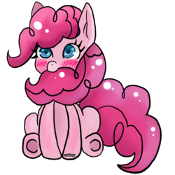 Size: 856x856 | Tagged: safe, artist:moekonya, pinkie pie, g4, cute, diapinkes, female, heart eyes, solo, wingding eyes