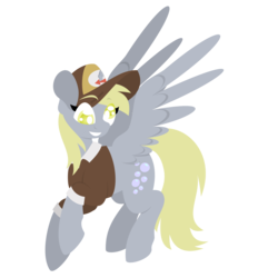 Size: 1936x1936 | Tagged: safe, artist:keelotama, derpibooru exclusive, derpy hooves, pegasus, pony, crusaders of the lost mark, g4, clothes, delivery pony, digital art, female, hat, mailmare, solo, uniform