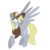 Size: 1936x1936 | Tagged: safe, artist:keelotama, derpibooru exclusive, derpy hooves, pegasus, pony, crusaders of the lost mark, g4, clothes, delivery pony, digital art, female, hat, mailmare, solo, uniform