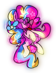 Size: 1024x1335 | Tagged: safe, artist:dizzee-toaster, pinkie pie, g4, female, rainbow power, simple background, solo, transparent background