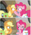 Size: 407x462 | Tagged: safe, screencap, applejack, pinkie pie, g4, hearthbreakers, my little pony: friendship is magic, shipping fuel, squishy cheeks