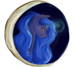 Size: 2680x2408 | Tagged: safe, artist:kittysplasher, princess luna, g4, crescent moon, female, high res, magic, solo