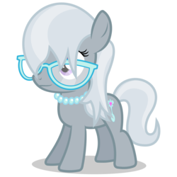 Size: 1500x1500 | Tagged: safe, artist:tizerfiction, silver spoon, earth pony, pony, g4, female, glasses, loose hair, simple background, solo, transparent background, vector