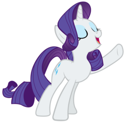 Size: 7000x6800 | Tagged: safe, artist:tardifice, rarity, canterlot boutique, g4, absurd resolution, check em, eyes closed, female, open mouth, photoshop, raised hoof, simple background, solo, transparent background, vector