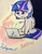 Size: 1379x1746 | Tagged: safe, artist:captainpudgemuffin, twilight sparkle, alicorn, pony, g4, computer, cringing, female, laptop computer, mare, solo, traditional art, twilight sparkle (alicorn)