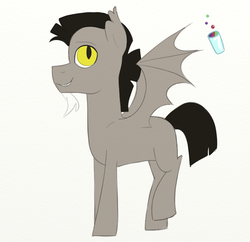 Size: 663x641 | Tagged: safe, artist:amber flicker, discord, bat pony, pony, g4, alternate universe, male, ponified, role reversal, solo