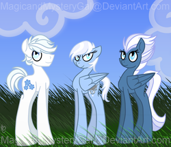 Size: 1000x860 | Tagged: safe, artist:magicandmysterygal, double diamond, night glider, oc, oc:winter gale, g4, female, male, offspring, parent:double diamond, parent:night glider, parents:nightdiamond, ship:nightdiamond, shipping, straight