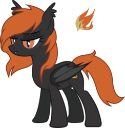 Size: 2786x2856 | Tagged: safe, artist:duskthebatpack, oc, oc only, oc:frostfire, bat pony, pony, cutie mark, fangs, gift art, scar, simple background, solo, transparent background, vector
