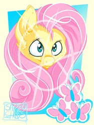 Size: 473x630 | Tagged: safe, artist:sarineochaostudios, part of a set, fluttershy, g4, cutie mark, female, obtrusive watermark, print, solo, watermark