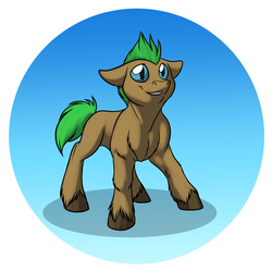 Size: 700x700 | Tagged: safe, artist:foxenawolf, oc, oc only, oc:epiphany path, changeling, earth pony, pony, fanfic:the growing years, fanfic art, female, filly, slit pupils, solo, unshorn fetlocks
