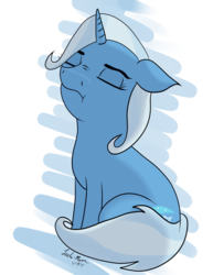 Size: 1280x1656 | Tagged: safe, artist:lula-moonarts, trixie, pony, unicorn, g4, female, mare, scrunchy face, solo