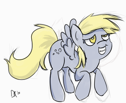 Size: 3168x2600 | Tagged: safe, artist:davierocket, derpy hooves, pegasus, pony, g4, braces, embarrassed, female, flying, grin, high res, mare, sketch, solo, wings