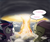 Size: 1748x1475 | Tagged: safe, artist:doublewbrothers, fluttershy, twilight sparkle, alicorn, pony, g4, cropped, female, mare, mushroom cloud, nuclear weapon, out of context, shrunken pupils, twilight sparkle (alicorn), weapon