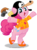 Size: 1024x1375 | Tagged: safe, artist:aleximusprime, pinkie pie, earth pony, pony, g4, aladdin, bipedal, chubby, clothes, crossover, cute, diapinkes, disney, female, golf club, goofy (disney), hawaiian shirt, sandals, simple background, solo, transparent background