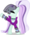 Size: 3470x4000 | Tagged: safe, artist:xebck, coloratura, earth pony, pony, g4, the mane attraction, bracelet, clothes, countess coloratura, eyes closed, female, high res, ponytail, raised hoof, simple background, singing, solo, that was fast, transparent background, vector, veil