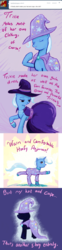 Size: 810x3266 | Tagged: safe, artist:caitmoffitt, trixie, pony, unicorn, g4, ask, clothes, comic, dress, female, mare, pajamas, solo, trixie's cape, trixie's hat, trixie-tales, tumblr