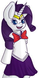 Size: 1751x3471 | Tagged: safe, artist:psicarii, rarity, pony, g4, bipedal, clothes, cosplay, costume, female, sailor moon (series), skirt, solo