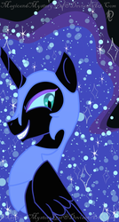 Size: 860x1600 | Tagged: safe, artist:magicandmysterygal, nightmare moon, g4, female, solo