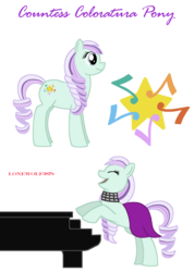 Size: 1900x2670 | Tagged: safe, artist:lonewolf3878, coloratura, g4, the mane attraction, cutie mark, female, lena hall, musical instrument, piano, simple background, solo, transparent background