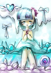 Size: 874x1240 | Tagged: safe, artist:qicop, coco pommel, earth pony, pony, g4, bipedal, clothes, dress, female, solo