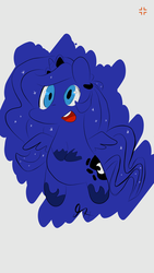 Size: 1440x2560 | Tagged: safe, artist:javajordan, princess luna, g4, chibi, colored, female, sketch, solo, tiara