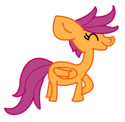 Size: 496x484 | Tagged: artist needed, safe, scootaloo, g4, fanart, female, happy, ms paint, solo