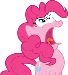 Size: 10000x11040 | Tagged: safe, artist:xenoneal, pinkie pie, earth pony, pony, g4, too many pinkie pies, absurd resolution, female, mare, pinkie frogmouth, simple background, solo, transparent background, vector