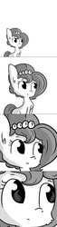 Size: 792x3155 | Tagged: safe, artist:tjpones edits, edit, oc, oc only, oc:brownie bun, fire, grayscale, monochrome, solo, tenso, this will end in fire