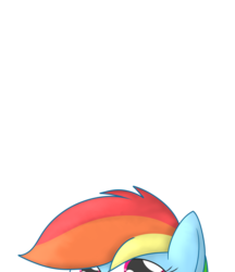 Size: 1280x1483 | Tagged: safe, artist:mr-degration, rainbow dash, g4, female, peekaboo, simple background, solo, soon, transparent background