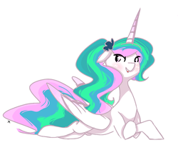 Size: 985x800 | Tagged: safe, artist:anonymous, princess celestia, g4, /pone/, 8chan, alternate hairstyle, female, solo