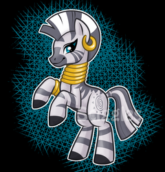 Size: 768x800 | Tagged: safe, artist:sciggles, zecora, zebra, g4, female, rearing, solo, watermark