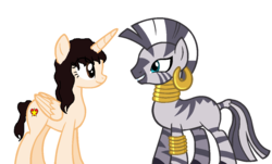 Size: 1189x720 | Tagged: safe, artist:queenwolfgirl, zecora, oc, alicorn, pony, zebra, g4, alicorn oc