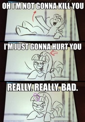 Size: 640x916 | Tagged: safe, artist:steghost, starlight glimmer, g4, season 5, the cutie re-mark, animatic, dc comics, parody, san diego comic con, scene interpretation, scene parody, sdcc 2015, suicide squad, the joker