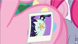 Size: 1281x722 | Tagged: safe, screencap, coloratura, pinkie pie, royal riff, pony, g4, the mane attraction, balloonbutt, butt, butt only, coloraturump, countess coloratura, female, mare, photo, pictures of butts, plot, polaroid