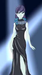 Size: 3472x6156 | Tagged: safe, artist:velocityraptor, coloratura, earth pony, human, pony, equestria girls, g4, the mane attraction, black dress, clothes, dress, equestria girls-ified, female, rara, solo