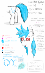 Size: 1600x2560 | Tagged: safe, artist:raw16, oc, oc only, oc:met brown, earth pony, pony, blue hair, bracelet, digital art, male, red eyes, reference sheet, russian, simple background, tattoo, white background