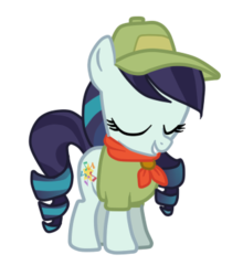 Size: 326x371 | Tagged: safe, artist:limedazzle, coloratura, g4, the mane attraction, female, filly, rara, scout uniform, show accurate, solo, younger