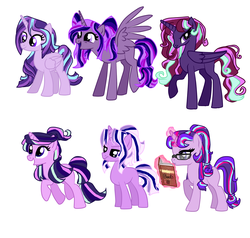 Size: 1210x1154 | Tagged: safe, artist:sapphirescarleteshop, oc, oc only, alicorn, pony, adoptable, adopted, alicorn oc, book, glasses, magical lesbian spawn, offspring, parent:starlight glimmer, parent:twilight sparkle, parents:twistarlight