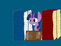 Size: 800x600 | Tagged: safe, twilight sparkle, g4, /pone/, 8chan, book, book fort, female, solo