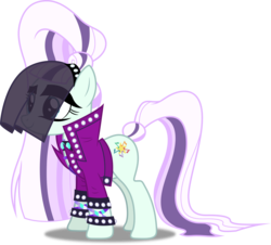 Size: 5532x5000 | Tagged: safe, artist:dashiesparkle, coloratura, earth pony, pony, g4, .svg available, absurd resolution, bracelet, clothes, countess coloratura, female, mare, ponyscape, ponytail, simple background, smiling, solo, transparent background, vector