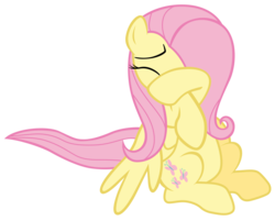 Size: 8700x7000 | Tagged: safe, artist:tardifice, fluttershy, g4, the hooffields and mccolts, absurd resolution, female, implied twilight sparkle, offscreen character, photoshop, simple background, solo, transparent background, vector