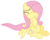 Size: 8700x7000 | Tagged: safe, artist:tardifice, fluttershy, pegasus, pony, g4, the hooffields and mccolts, absurd resolution, belly, female, implied twilight sparkle, mare, offscreen character, photoshop, simple background, solo, transparent background, vector