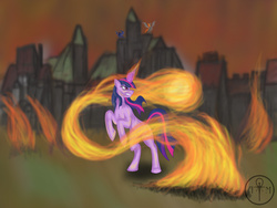 Size: 1200x900 | Tagged: safe, artist:adalbertus, twilight sparkle, g4, fanfic art, upheaval