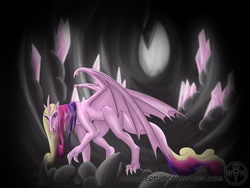 Size: 1200x900 | Tagged: safe, artist:adalbertus, princess cadance, dragon, g4, dragondance, dragonified, female, solo, species swap