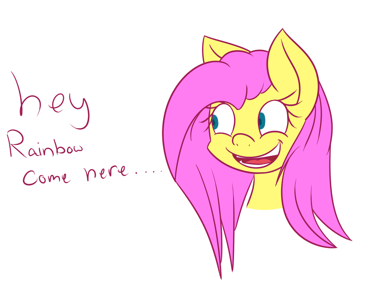Safe Artist Psicarii Fluttershy Creepy Female Solo Teeth This Will End In