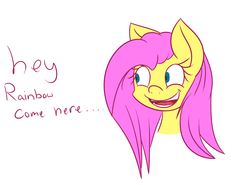 Size: 1332x985 | Tagged: safe, artist:psicarii, fluttershy, g4, creepy, female, solo, teeth, this will end in tears and/or death