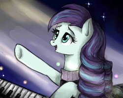 Size: 5000x4000 | Tagged: safe, artist:denigirl, coloratura, earth pony, pony, g4, the mane attraction, female, i am just a pony, mare, musical instrument, open mouth, piano, raised hoof, rara, solo, the magic inside